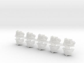 5x King Executioners - T:2c Cataphractii Shoulder  in Clear Ultra Fine Detail Plastic