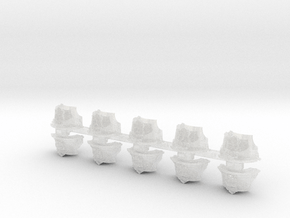 5x Kings Fist 2 - T:2a Cataphractii Shoulder Sets in Clear Ultra Fine Detail Plastic