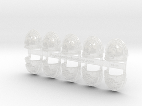 10x Halo Skull - G:3a Shoulder Pads in Clear Ultra Fine Detail Plastic