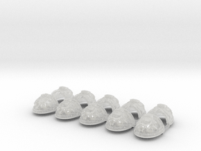 10x Halo Skull - G:2a Shoulder Pads in Clear Ultra Fine Detail Plastic