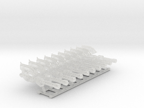 10x Ironheads: Rafnyr Energy Axe (30k Size) Left in Clear Ultra Fine Detail Plastic