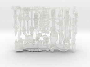 Base Orc Kill Team Weapons & Bits in Clear Ultra Fine Detail Plastic