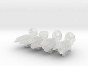 4x Assorted Gen:6 Med-Gauntlets (Right) in Clear Ultra Fine Detail Plastic