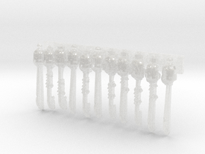 11x Freebooter Cutlasses - Orc Set in Clear Ultra Fine Detail Plastic