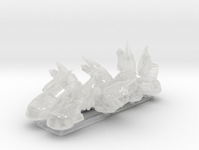 8x Cataphractii : Med-Gauntlet (L&R) No Hands in Clear Ultra Fine Detail Plastic