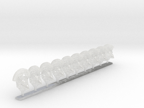 10x Kings Fist - Crested G:6 Laureled Helms (Sqd1) in Clear Ultra Fine Detail Plastic