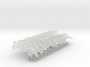 10x Right-handed RotoAxe : Ashen Rake in Clear Ultra Fine Detail Plastic