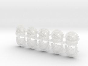 10x Silverback - G:13r Right Shoulders in Clear Ultra Fine Detail Plastic