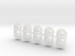 5x World Wrecker - Spiked T:4-Rage Terminator Pads in Clear Ultra Fine Detail Plastic