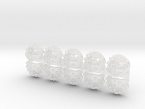 10x Studded - T:1d Terminator Shoulders in Clear Ultra Fine Detail Plastic