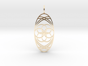 Aura Glow (Seed of Life, Flat) in 14K Yellow Gold