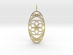 Aura Glow (Seed of Life, Flat) in Natural Brass