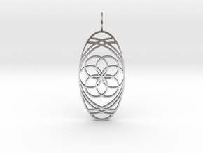 Aura Glow (Seed of Life, Flat) in Natural Silver