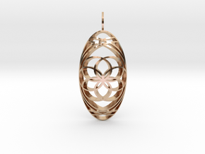 Aura Glow (Seed of Life, Domed) in 14k Rose Gold Plated Brass