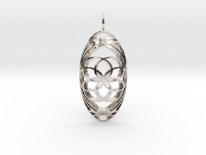 Aura Glow (Seed of Life, Domed) in Rhodium Plated Brass