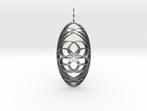 Aura Glow (Seed of Life, Domed) in Natural Silver
