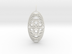 Aura Glow (Seed of Life, Double-Domed) in White Natural Versatile Plastic