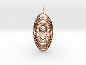 Aura Glow (Seed of Life, Double-Domed) in 14k Rose Gold Plated Brass