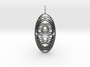 Aura Glow (Seed of Life, Double-Domed) in Natural Silver