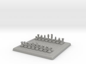 Miniature Unmovable Chess Set in Aluminum