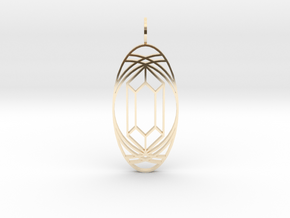 Aura Glow (Faceted Crystal, Flat) in 14K Yellow Gold