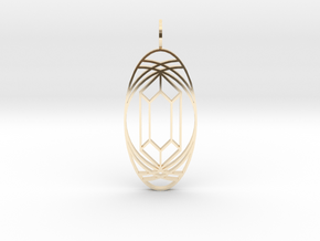 Aura Glow (Faceted Crystal, Flat) in 9K Yellow Gold 