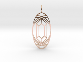 Aura Glow (Faceted Crystal, Flat) in 9K Rose Gold 