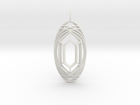 Aura Glow (Faceted Crystal, Domed) in White Natural Versatile Plastic
