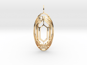 Aura Glow (Faceted Crystal, Domed) in 9K Yellow Gold 