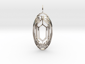 Aura Glow (Faceted Crystal, Domed) in Rhodium Plated Brass