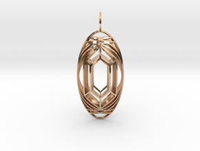 Aura Glow (Faceted Crystal, Double-Domed) in 9K Rose Gold 