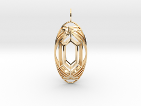 Aura Glow (Faceted Crystal, Double-Domed) in 14k Gold Plated Brass
