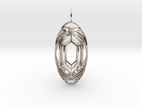 Aura Glow (Faceted Crystal, Double-Domed) in Rhodium Plated Brass