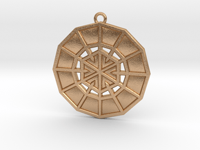 Resurrection Emblem 03 Medallion (Sacred Geometry) in Natural Bronze