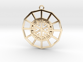Resurrection Emblem 04 Medallion (Sacred Geometry) in 14K Yellow Gold