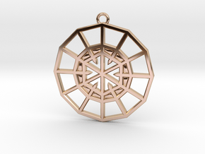 Resurrection Emblem 04 Medallion (Sacred Geometry) in 9K Rose Gold 
