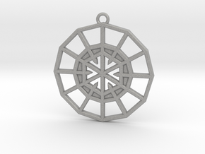 Resurrection Emblem 04 Medallion (Sacred Geometry) in Aluminum