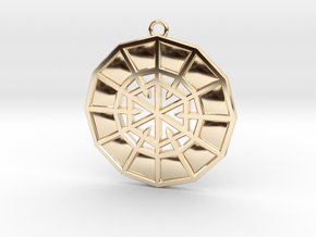 Resurrection Emblem 05 Medallion (Sacred Geometry) in 9K Yellow Gold 