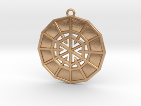 Resurrection Emblem 05 Medallion (Sacred Geometry) in Natural Bronze