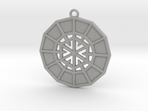 Resurrection Emblem 05 Medallion (Sacred Geometry) in Aluminum
