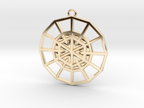 Resurrection Emblem 06 Medallion (Sacred Geometry) in 9K Yellow Gold 