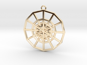 Resurrection Emblem 07 Medallion (Sacred Geometry) in 14k Gold Plated Brass