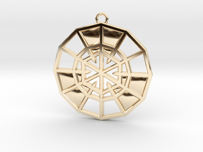 Resurrection Emblem 09 Medallion (Sacred Geometry) in 9K Yellow Gold 