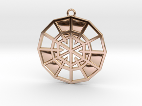 Resurrection Emblem 09 Medallion (Sacred Geometry) in 9K Rose Gold 