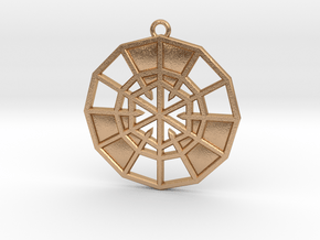 Resurrection Emblem 09 Medallion (Sacred Geometry) in Natural Bronze