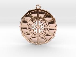 Resurrection Emblem 10 Medallion (Sacred Geometry) in 9K Rose Gold 