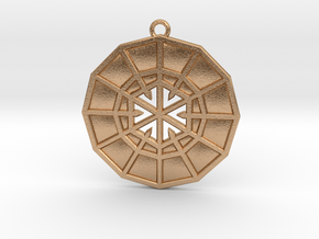 Resurrection Emblem 10 Medallion (Sacred Geometry) in Natural Bronze