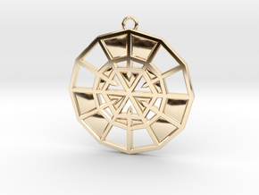 Resurrection Emblem 08 Medallion (Sacred Geometry) in 14K Yellow Gold