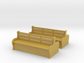 Long double-sided bench 2-pack in Tan Fine Detail Plastic