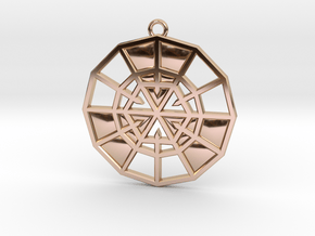 Resurrection Emblem 11 Medallion (Sacred Geometry) in 9K Rose Gold 